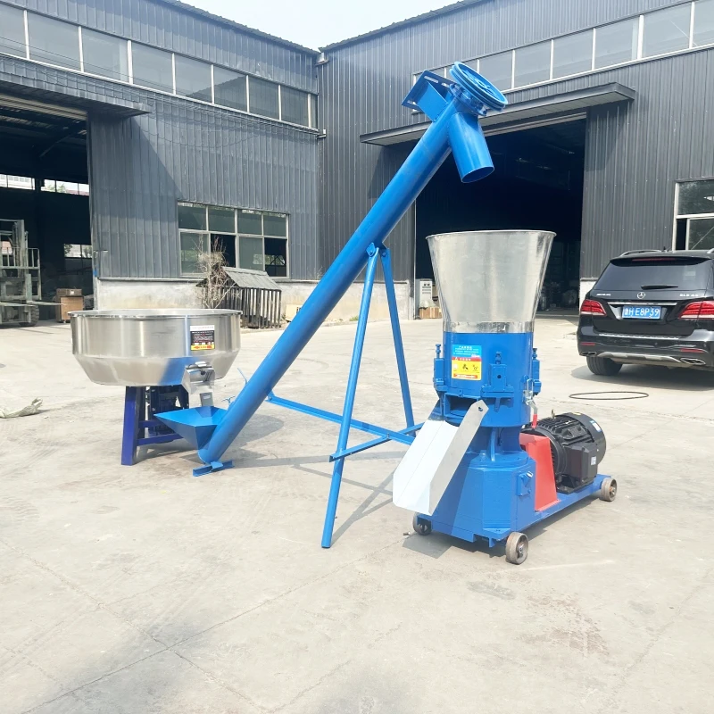 AIROW Electric Motor Feed Pellet Machine for Sheep and Goat, Farm Use Animal Feed Pellet Production Line