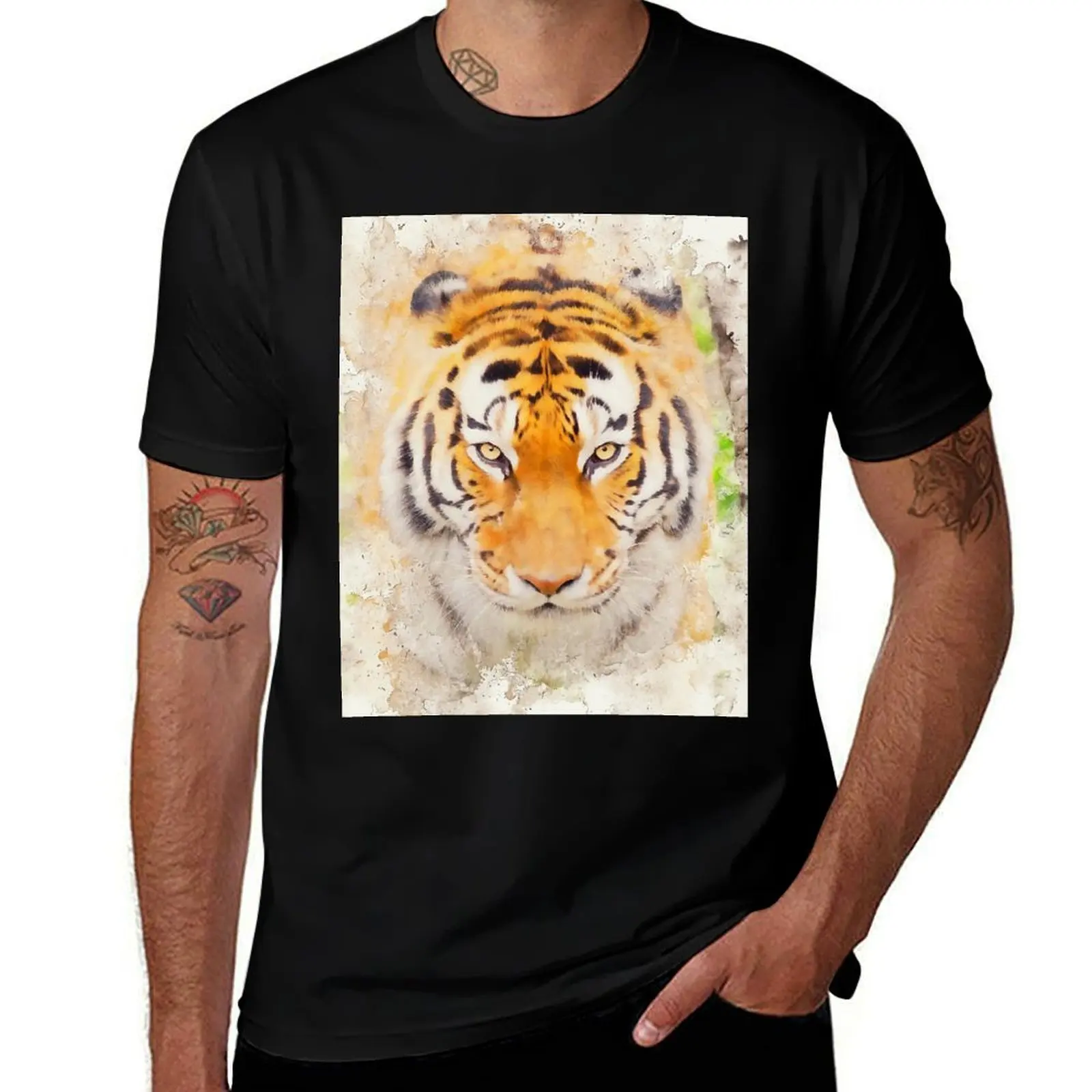 

Tiger casual cotton man Wild t T-Shirt man shirts t for shirt funny