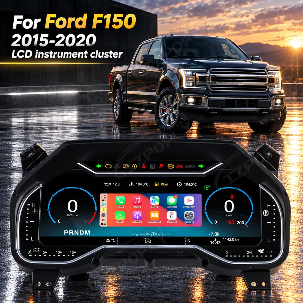 12.3 inch LCD Digital Instrument Cluster For Ford F150 2015-2020 Car Dashboard Speedometer Odometer Display Panel