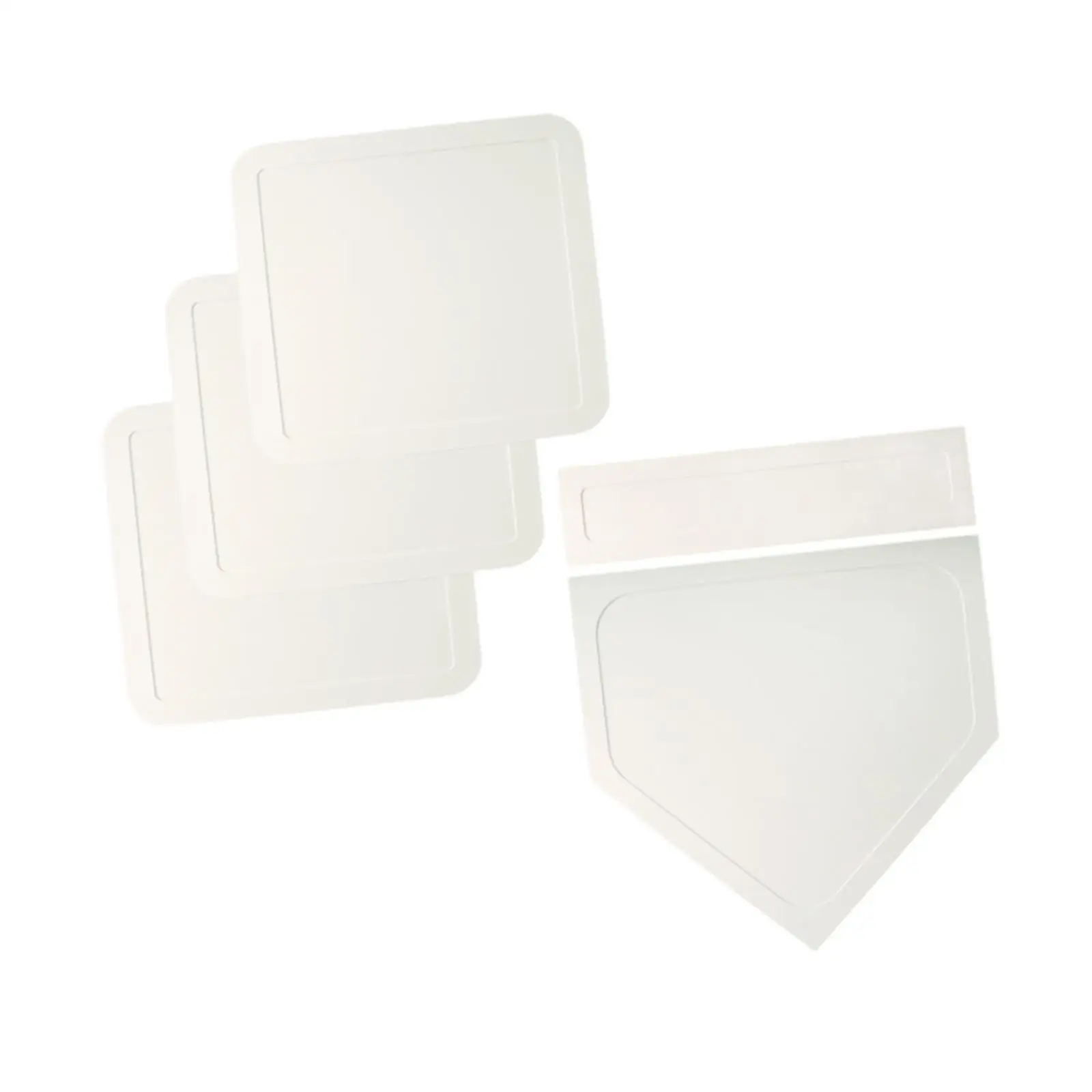 

Portable Softball Base Set 5 Piece Rubber Throw Down Bases for Recreational Play T Ball Kickball Training