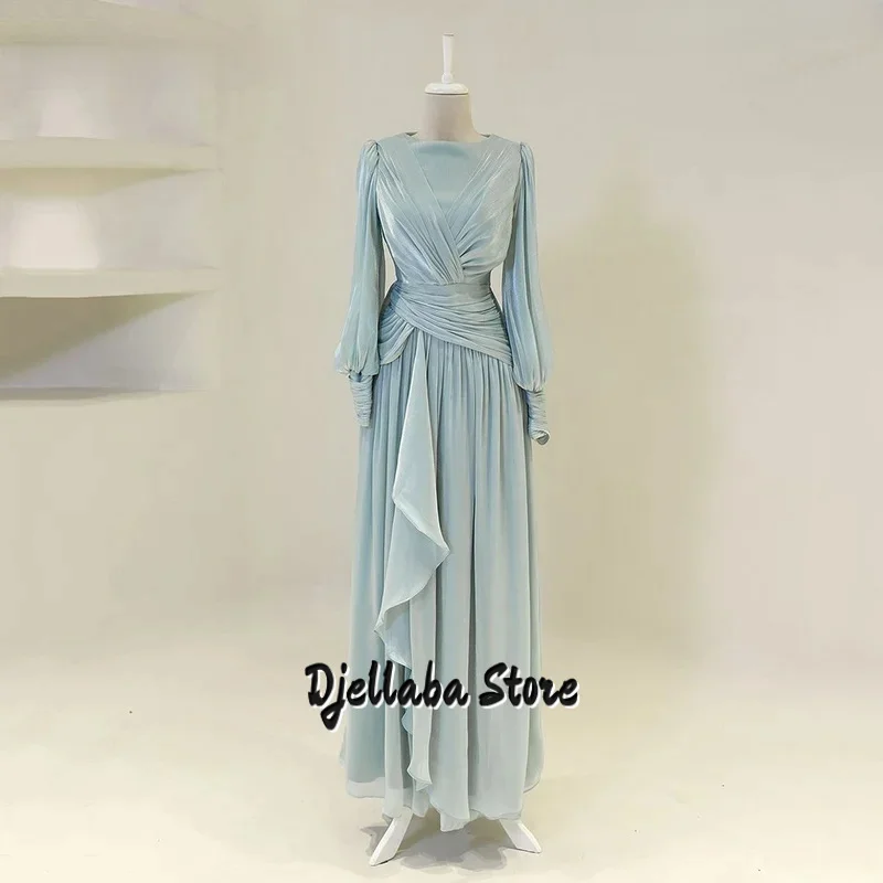 

Modest Prom Dress Saudi Arabia Formal Ankle Length Evening Gowns Elegant Luxury Formal Occasion Dress Customized 2025