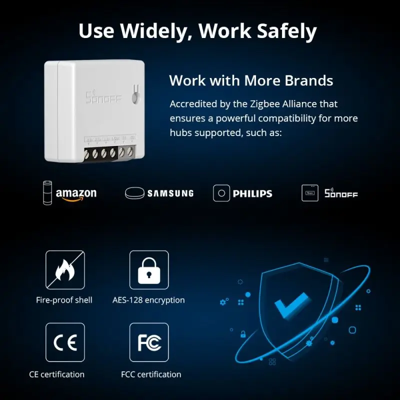 SONOFF ZBminir2 Zigbee Mini Smart Switch Smart Home Circuit Breaker Remote Control via eWeLink Compatible With Zigbee Hubs