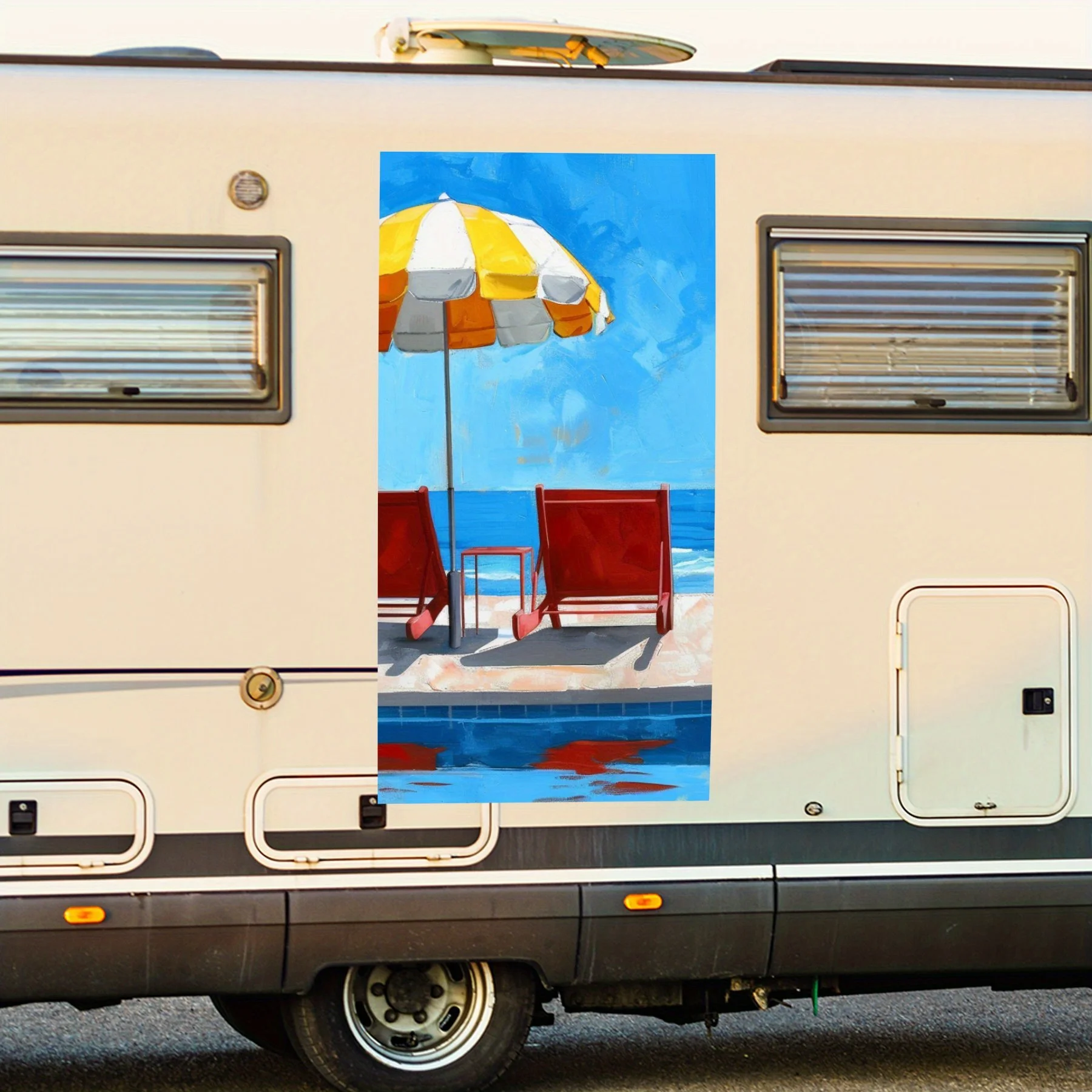 

Наклейка Pool Zone Relax, виниловая наклейка для двери автомобиля на колесах, водонепроницаемые самоклеящиеся виниловые наклейки для хвоста и бампера автомобиля, D