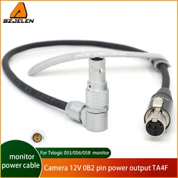 adjustable elbow 0B 2pin to ta4f 4pin female Cable for tvlogic 055/056/058 power cable