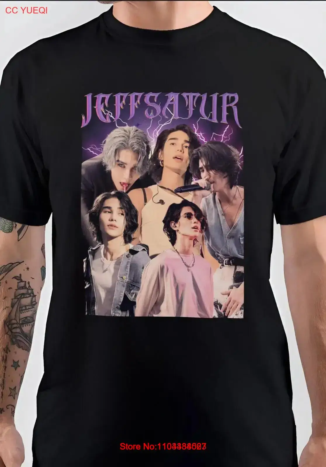 NWT Thai Singer Actor Jeff Satur Artist T Shirt long or short sleeves