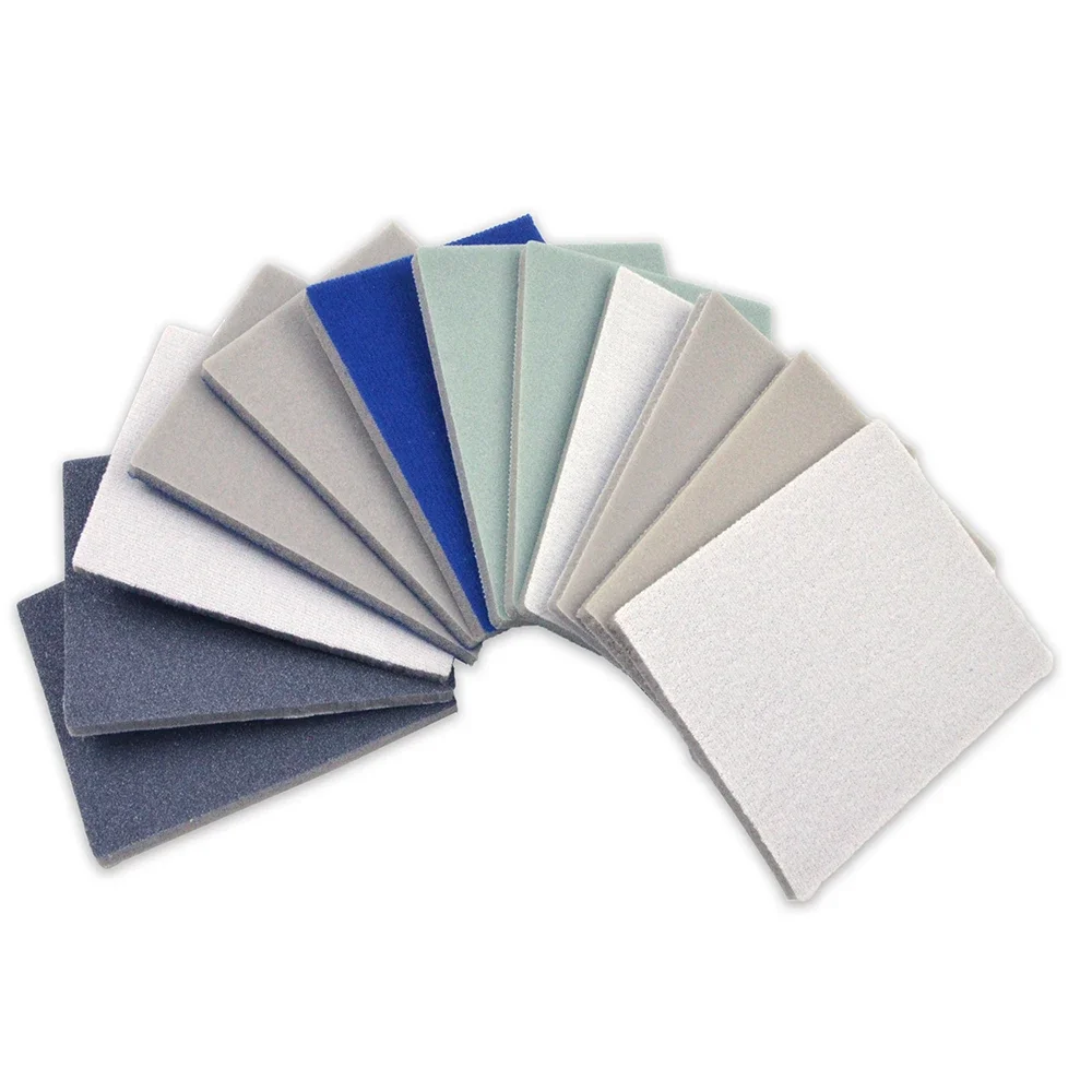 

12pcs 75*100MM Sandpaper Sponge Pad For Mobile Phone Computer Case Polishing Foruse On Wet/ Dry Surfaces Sanding Paper