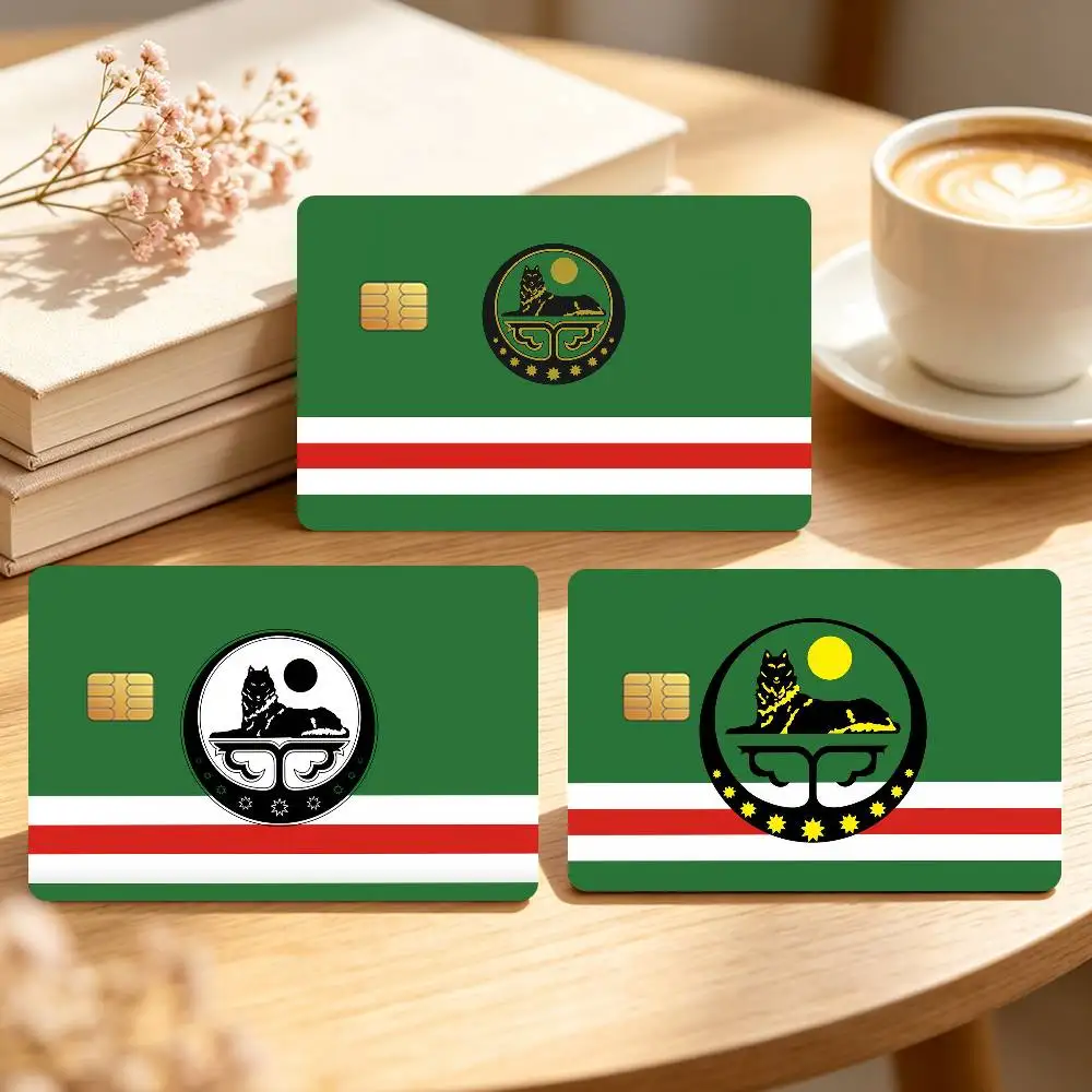 Chechnya Chechen Republic Credit Card Skin Stickers For Bank Bus Metro Cards Waterproof Anti-Scratch Gift 4PCS