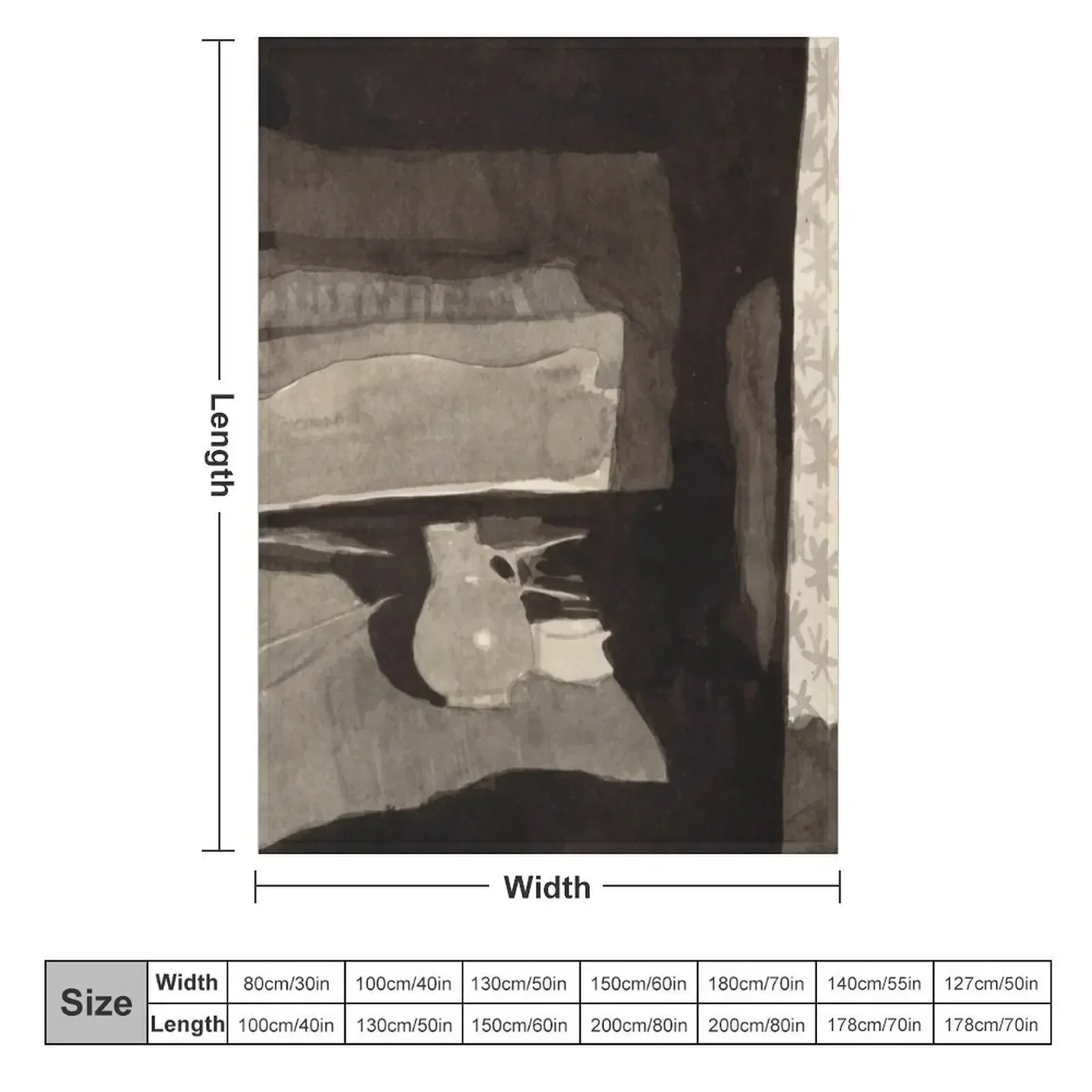 Glance into a bedroom (1908) painting in high resolution by Paul Klee Throw Blanket