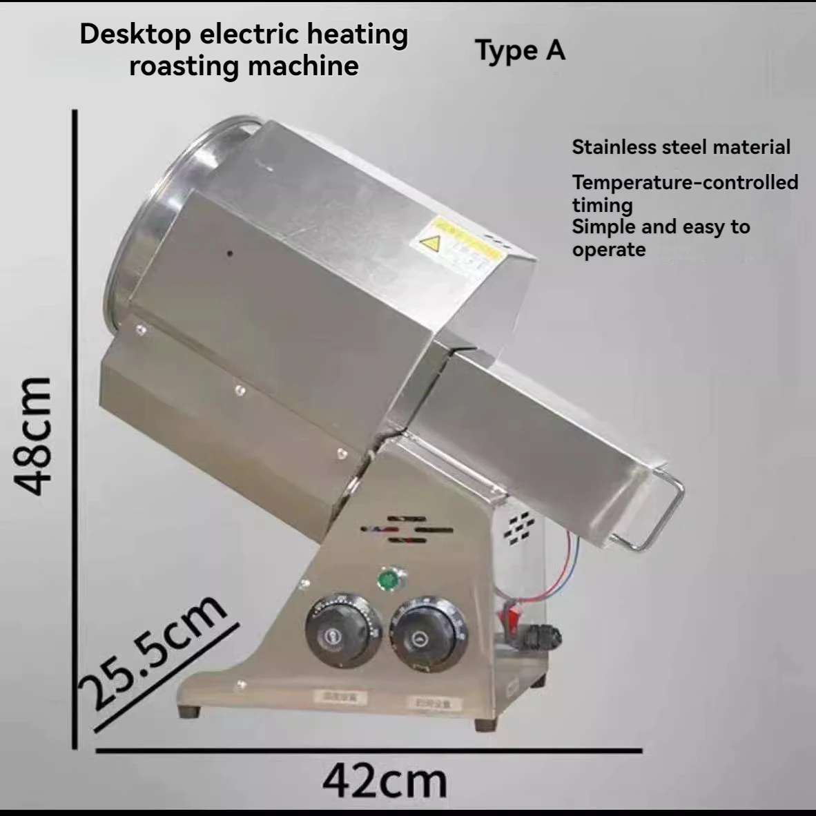 Merchants Use Walnut Vertical Sugar Stir-fry Chestnut Machine Small Gas Electric Heating Stall