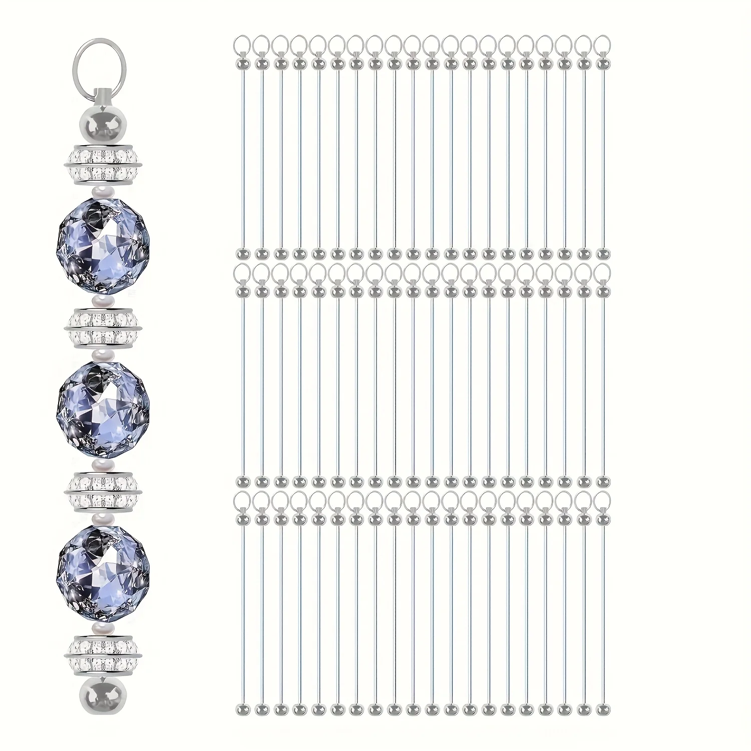 Key Ring 40PCS Making Supplies Craft Additions Handmade Beaded Handbag Pendant Ornaments Craft Making Handmade Jewelry Findings