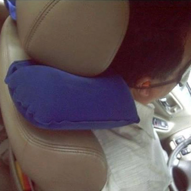 U Shaped Travel Pillow Car Air Flight Inflatable Pillows Neck Support Headrest Cushion Soft Nursing Cushion Black