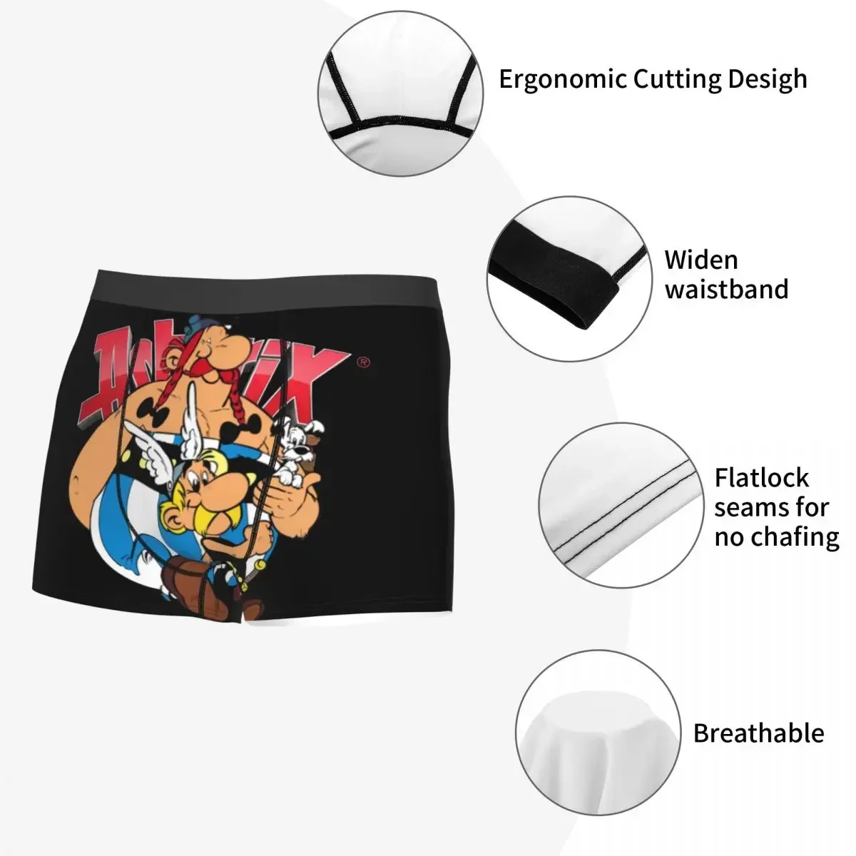 Asterix En Obelix Mannen Ondergoed Boxer Slip Shorts Slipje Print Breathbale Onderbroek Voor Homme