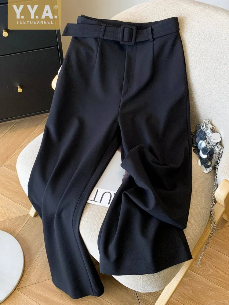 New Fashion Women High Waist Wide Leg Suit Pants Comfortable Casual Long Trousers Female Spring Autumn Streetwear Straight Pants