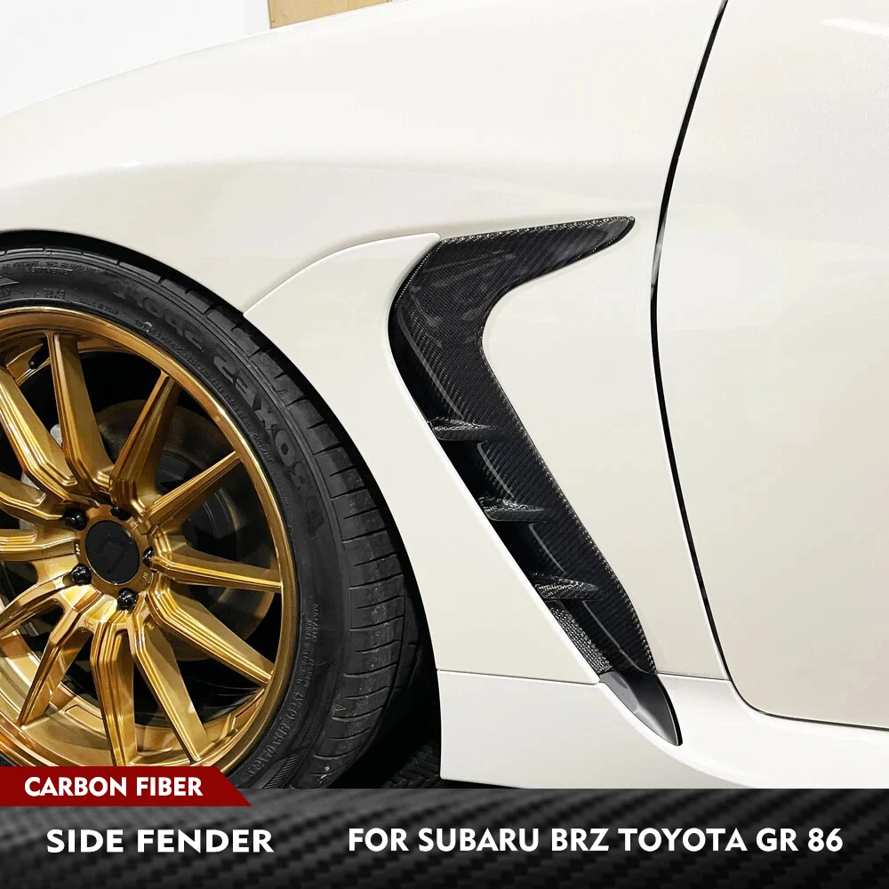 

For Subaru BRZ Toyota GR 86 2022 2023 Carbon Fiber Car Side Air Vent Fender Trim Cover Car Side Vent Trim Flaps Fins Body Kits