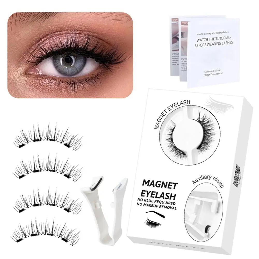 

Spiky No Glue Needed Magnetic Lashes Kit Reusable Easy to Wear Magnetic False Eyelashes Natural Look DIY Lash Extensions