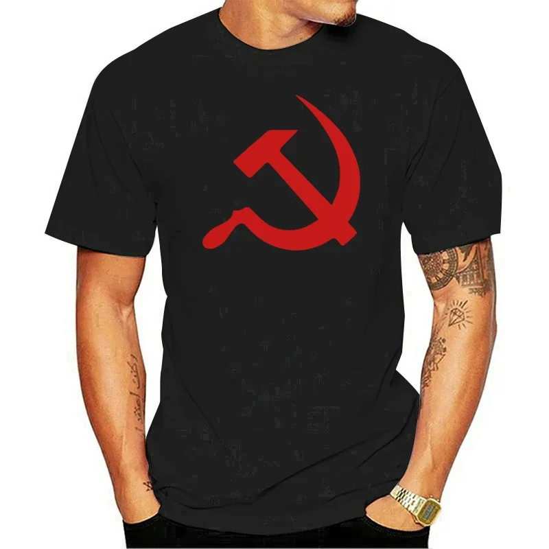 2024 New USSR Hammer and Sickle Soviet T-shirt Custom Printed CCCP Russia Lenin Summer O-Neck Short Sleeve Men's Tee Shirts