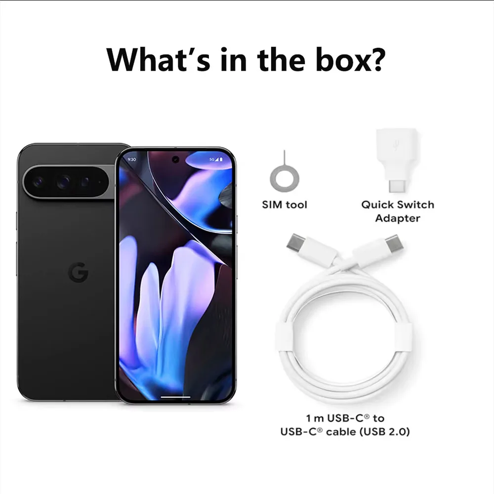 Novo original google pixel 9 pro telefones 9pro 16gb ram 128gb 256gb rom 6.3 "oled nfc octa núcleo google tensor g4 5g telefone móvel