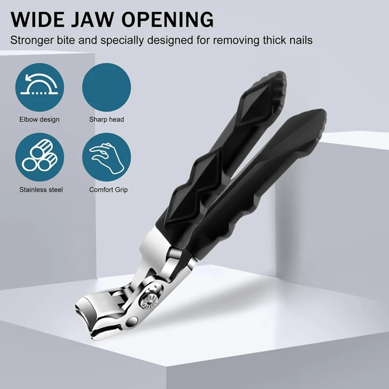 Набор кусачек для ногтей ABNO-2, кусачки для ногтей на ногах, кусачки для ногтей Clipmaster Pro, кусачки для ногтей с широким отверстием для ногтей
