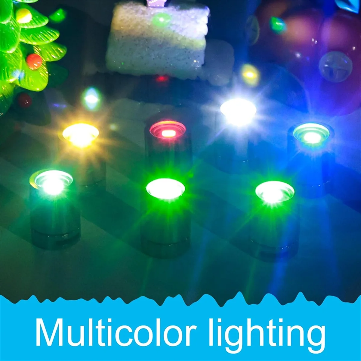 42Pcs Miniature Lights for Dollhouse,7 Colors Mini Spot Lights Battery Operated,Small Led Light for HandcAU30t (Colorful)JAS