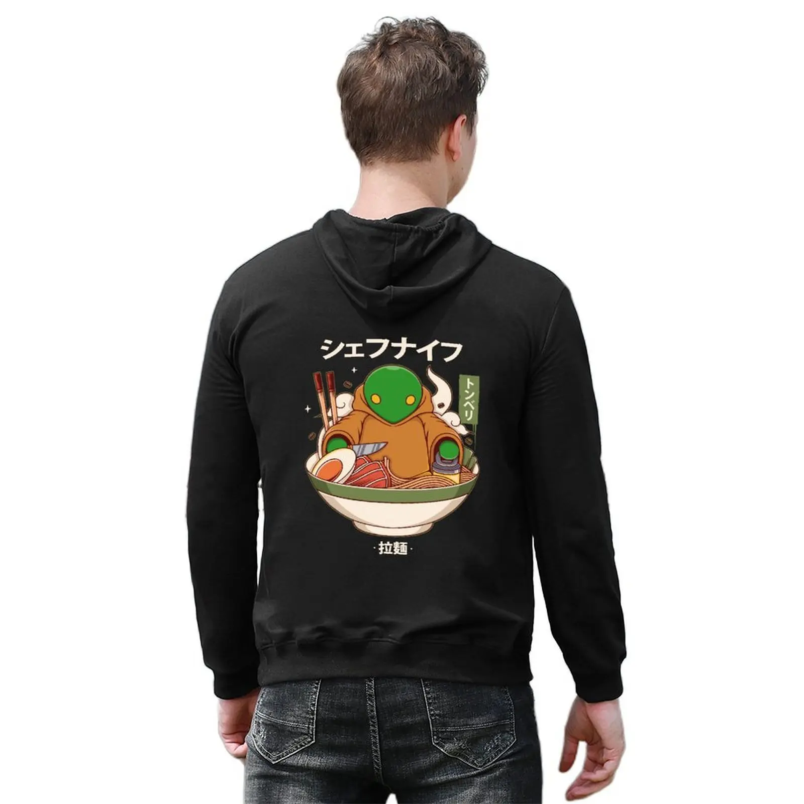 ملابس Tonberry Ramen بغطاء للرأس للرجال، ملابس رجالية، قميص بقلنسوة، ملابس رجالي مصممة بقلنسوة للرجال