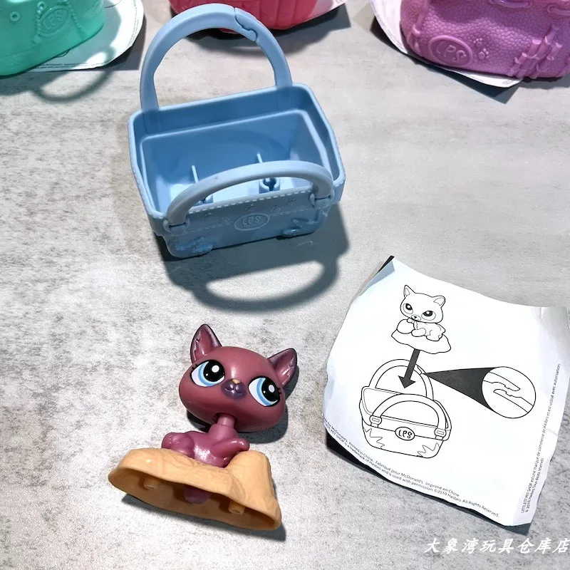 Hasbro Littlest Pet Shop LPS 액션 피규어 귀여운 만화 고양이 개 기린 동물 모델 장난감 큰 눈 인형 Collectible Kids Gifts