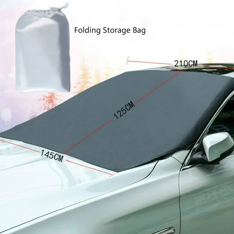 Automobile Magnetic Sunshade Cover Car Windshield Snow Sun Shade Waterproof Protector Cover Car Front Windscreen Cover