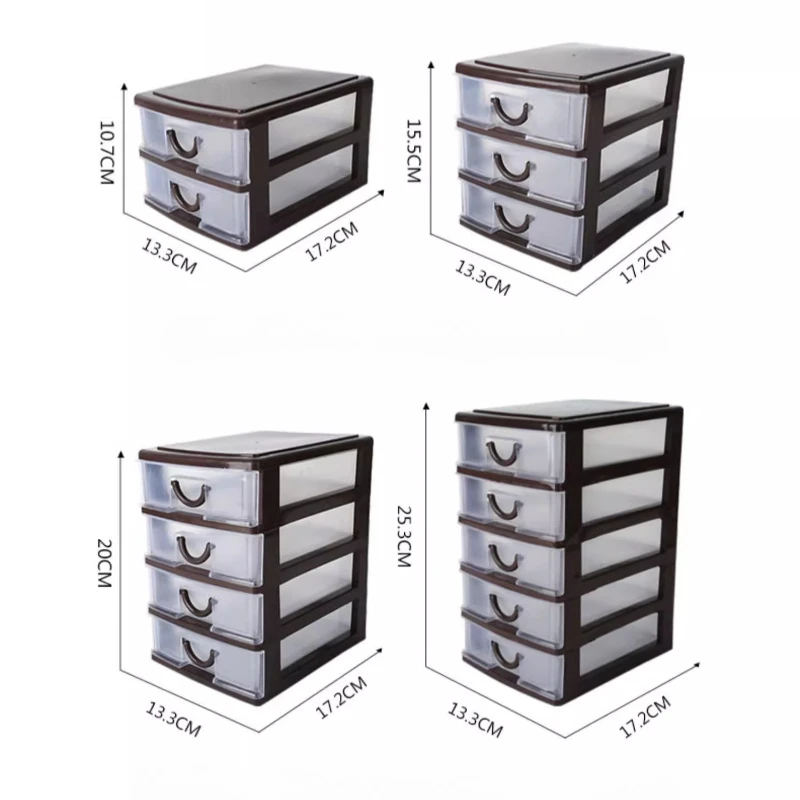 Stackable Desktop Drawer Storage Cabinet Storage Box Organizer Multi-layer Cosmetic Box Office Dustproof Jewelry Storage Rack