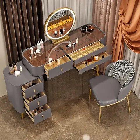 침대 옆 테이블 드레서 럭셔리 북유럽 드레싱 미니멀리스트 가구 홈 메이크업 화장대 책상 침실 주최자 의자 현대 항목