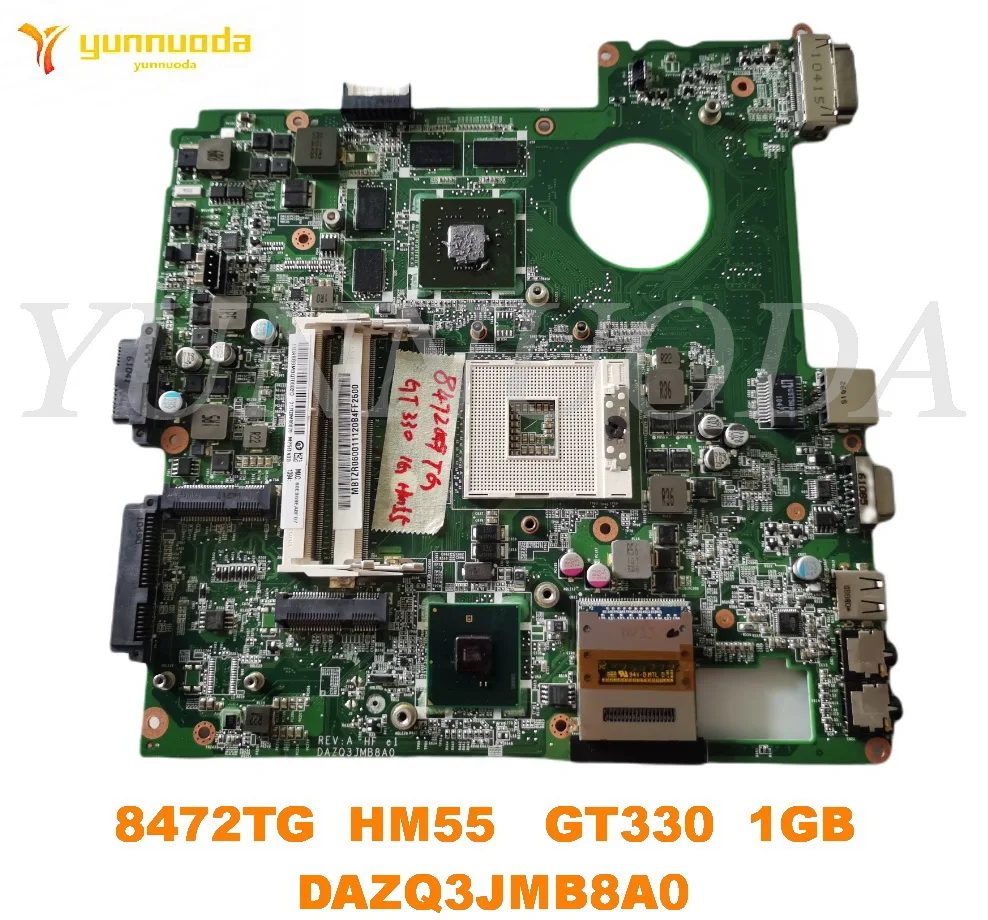 

DAZQ3JMB8A0 for ACER TM8472G 8472G laptop motherboard HM55 GT330 1GB GPU tested good