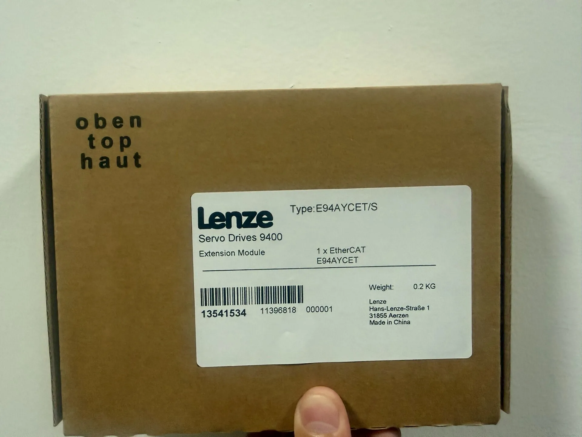 E94AYCET Lenz 9400 Driver ETHERCAT Communication Module