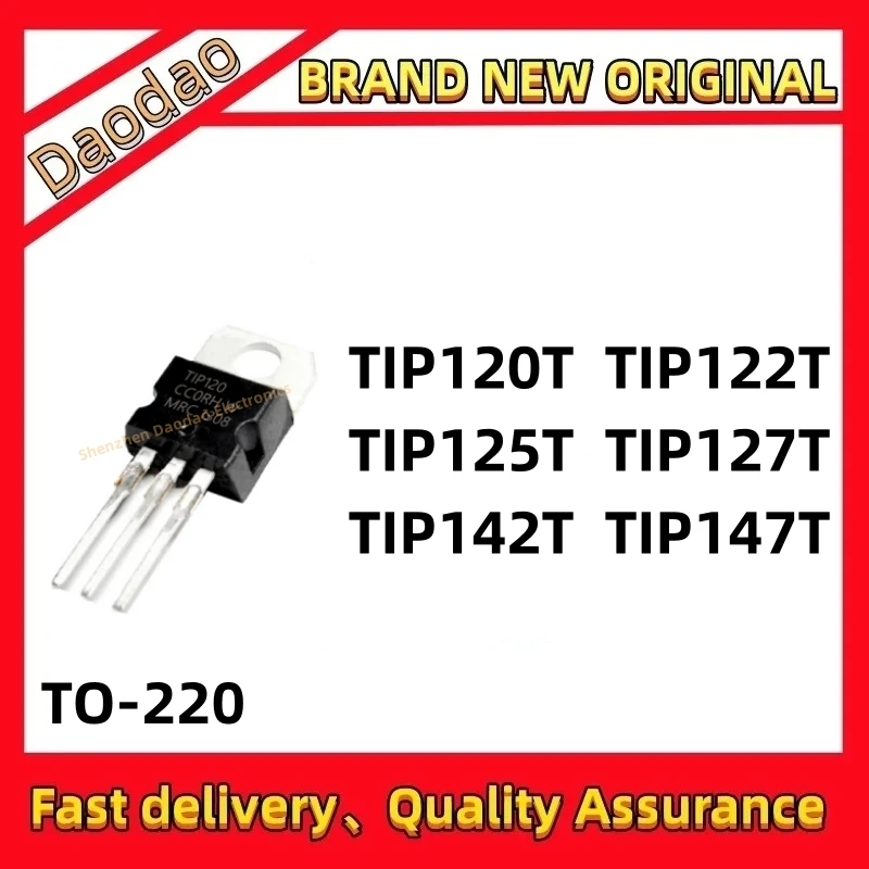 10Pcs Quality Brand New TIP120T TIP122T TIP125T TIP127T TIP142T TIP147T TIP120 TIP122 TIP125 TIP127 TIP142 TIP147 IC Chip TO-220