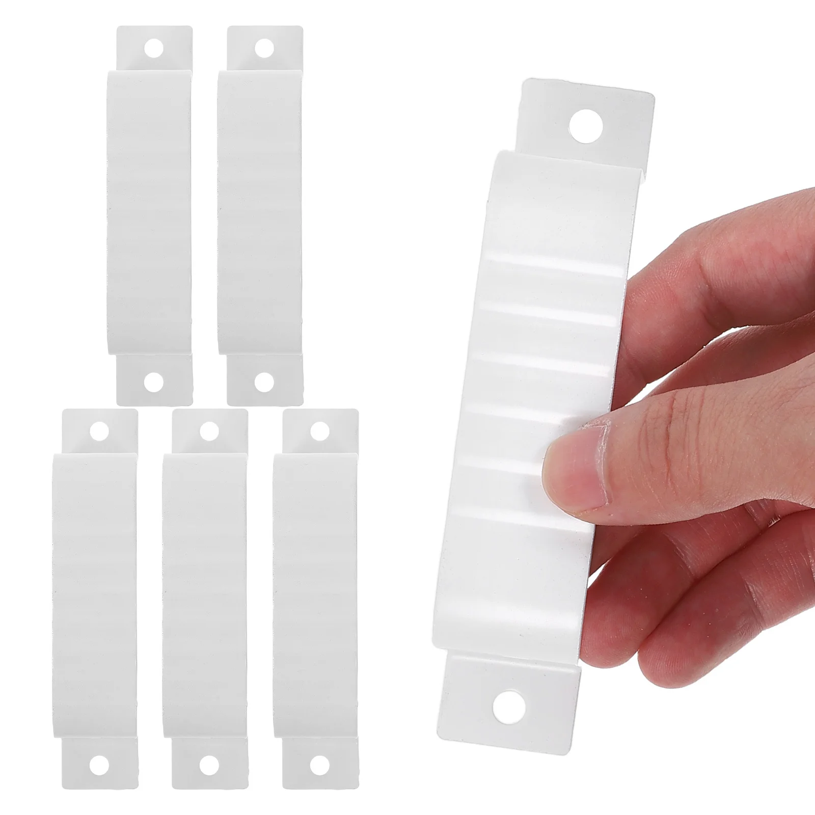 

6Pcs Metal Downspout Brackets Square Gutter Clips Rainwater Drainage System Fixing Clamps Accessories Outdoor Downspout Strap