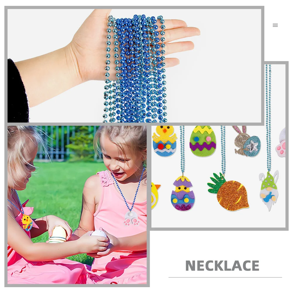 8 stuks kinderen paas thema hanger ketting lichtgewicht feestjurk nek ketting festival sieraden cadeau paasketting