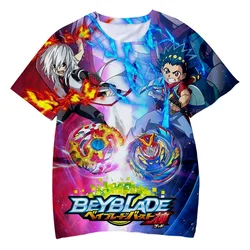 Anime Beyblade Burst 3D Printed T-Shirt Men Women Fashion Streetwear Oversized Short Sleeve T Shirt Kids Tees Tops Man Clothing