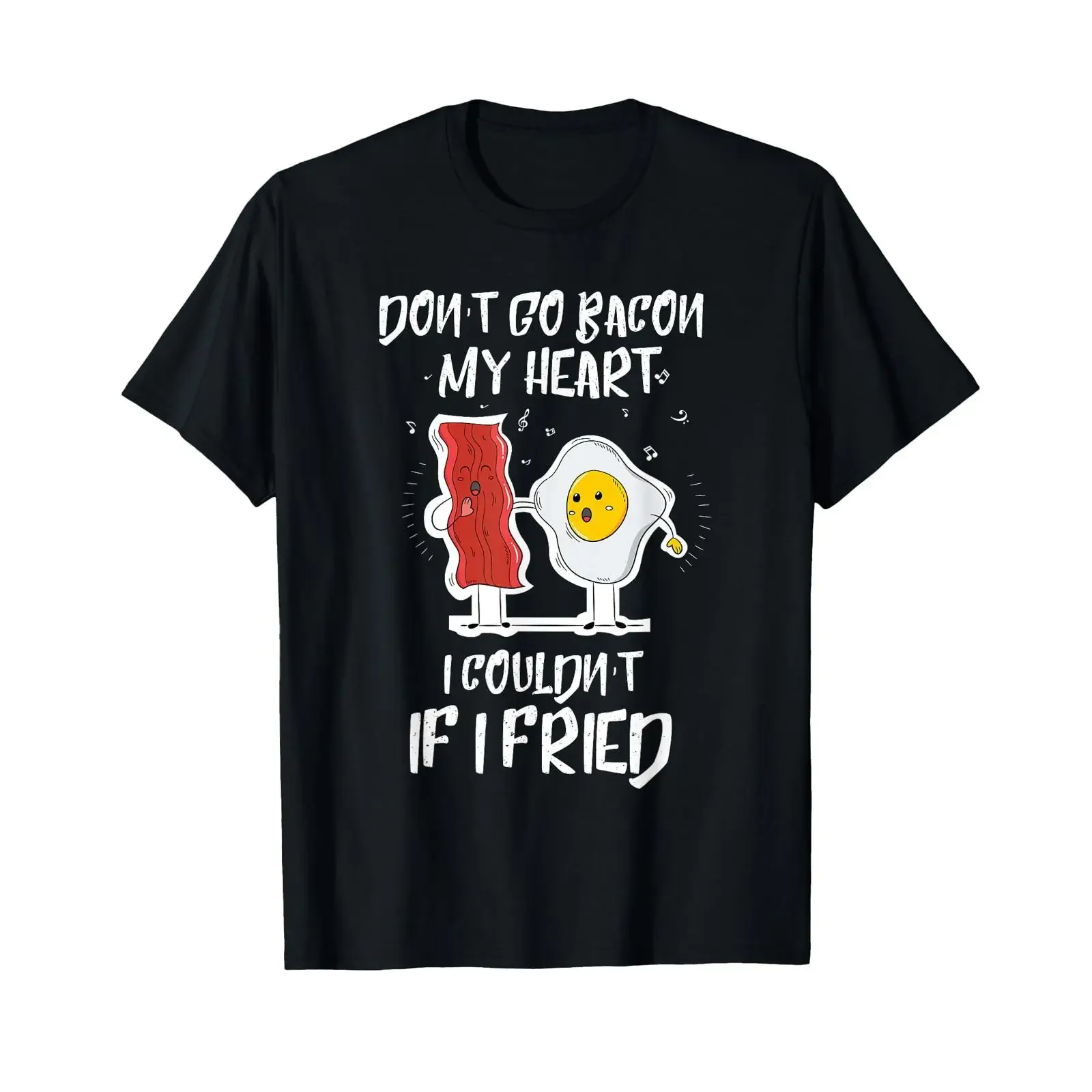 Camiseta vintage lavada con estampado gráfico de diseñador de moda, cómoda, estilo streetwear, con la frase: No me vayas a robar el corazón, no puedo resistirme a la carne de cerdo ni a las huevos fritos.