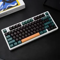 Marrs-Teclado mecánico verde GMK, teclas en español, francés, coreano, alemán, japonés, ruso, Abnt2, perfil de cereza, PBT, ISO 7U