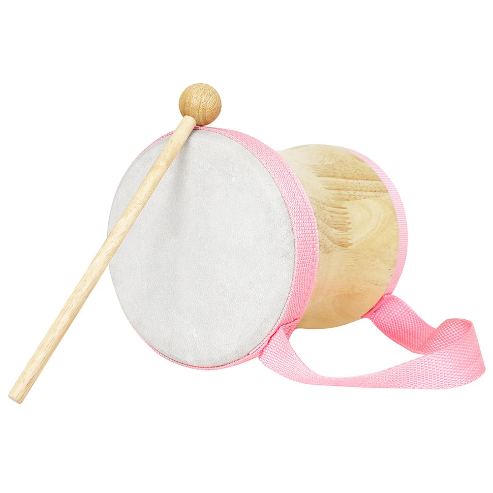 

Percussion Wooden Hand-patterned Drum Child Kids Musical Instruments Log with Stick
