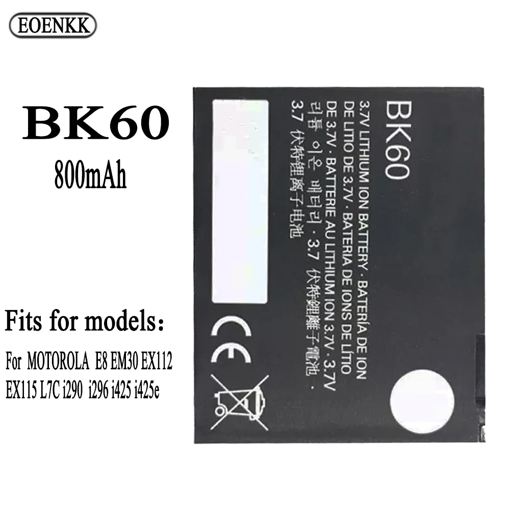 

BK60 Battery FOR MOTOROLA MOTO E8 EM30 EX112 EX115 L7C i290 i296 i425 i425e Original Capacity Batteries Bateria