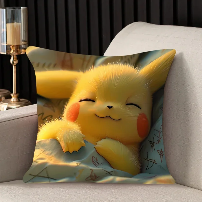 New Pikachu Slips Pillow Covers Bedding Comfortable Cushion Good For Sofa Home Car High Quality Pillow Cases 45x45cm gift