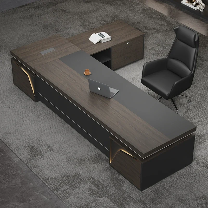 Home Furniture Storage L Shape Executive Desk Shelves Computer Boss Office Corner Bureau Tafel Biuro Mesa Oficina