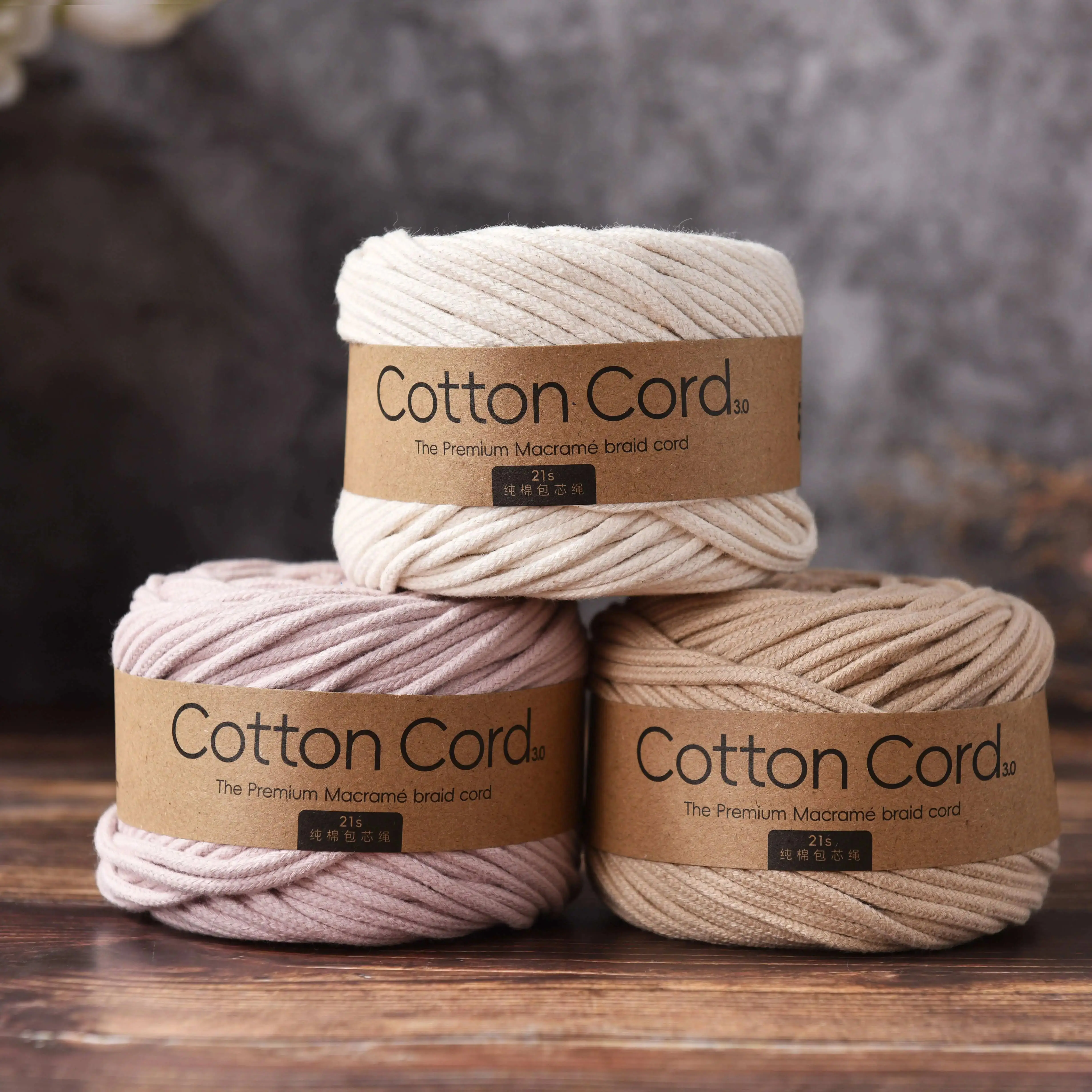 

3 мм x 50 метров плетеный хлопковый шнур для макраме шарик из чистого хлопка веревка для дверного звонка, домашний декор, рукоделие своими руками