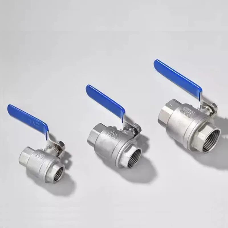 Robinet à tournant sphérique en acier inoxydable 304, deux pièces, filetage femelle, interrupteur d'eau, 4 minutes, 2 pouces, 25 DN15 [DN20], 2 pièces