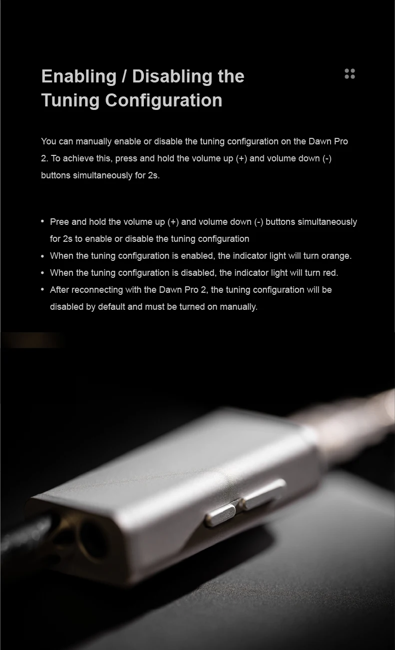 MOONDROP Dawn Pro 2 Tragbarer USB-DAC-Verstärker DUAL CS43198 DAC 32BIT/384KHz DSD256 Der Online-Interaktive DSP der 2. Generation – Detail 10