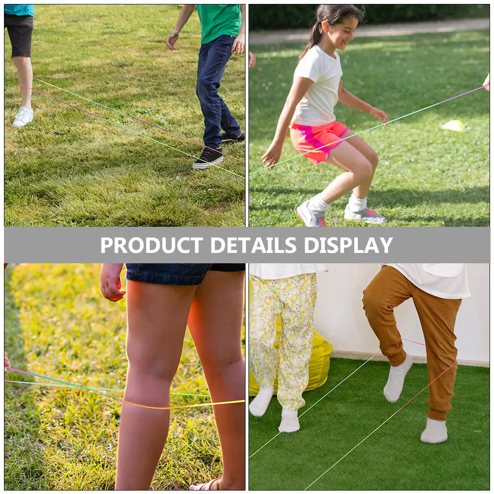 2Pcs Jump Rope Multipurpose Outdoor Jumping Elastic Band Fitness Exercise Skipping Rope for Coordination Balance