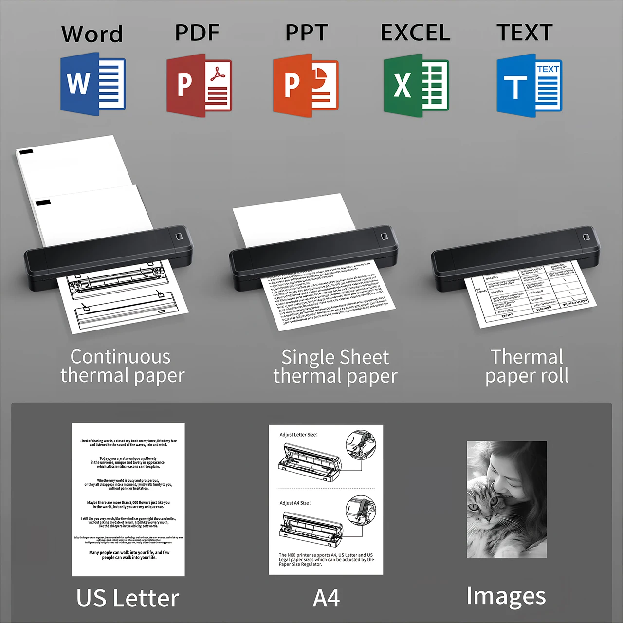 Marklife Thermal Label X8 Printer Mini Bluetooth Tattoo Paper Compatible with ios Android Mac Window For Office Small business