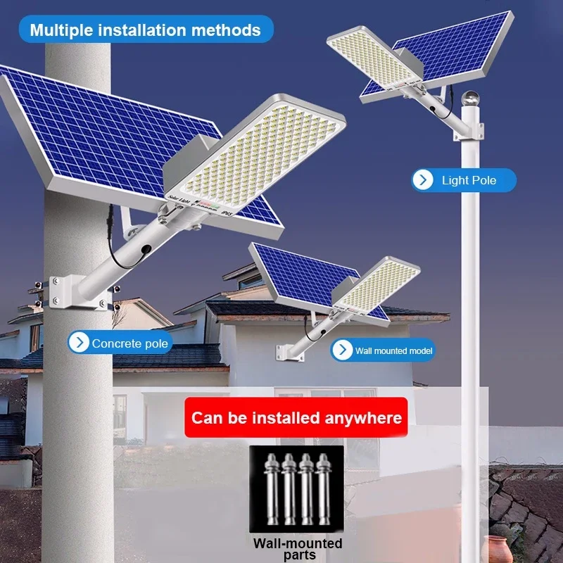 500W potężny lampy słoneczne ogrodowa dom na podwórku lampa ścienna Panel zewnętrzny wodoodporny światła uliczne ogrodowy