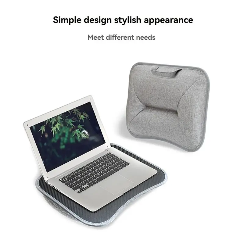 مكتب لاب تريند 2025 مع وسادة مبطنة لأجهزة الكمبيوتر المحمولة، صينية كتابة محمولة للعمل المكتبي، للاستخدام المنزلي والسفر بمقبض
