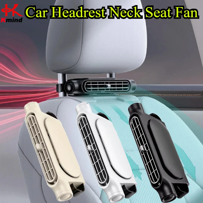 

Car Headrest Neck Seat Air Cooling Fan,3 Speeds High Wind Adjustable Mini Cooler Summer Back USB Interior Fans Car Accessories