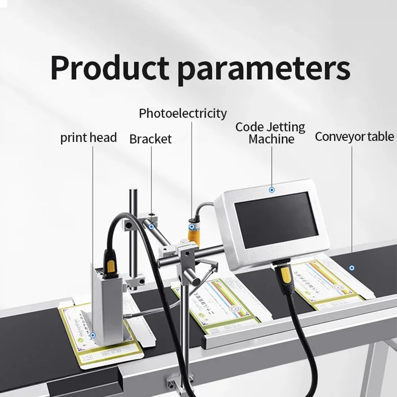 LY PC Connected Online Thermal Printer Inkjet Wrapping Machine Variable Expiry Date QR Code Bar Code 12.7mm 25.4mm
