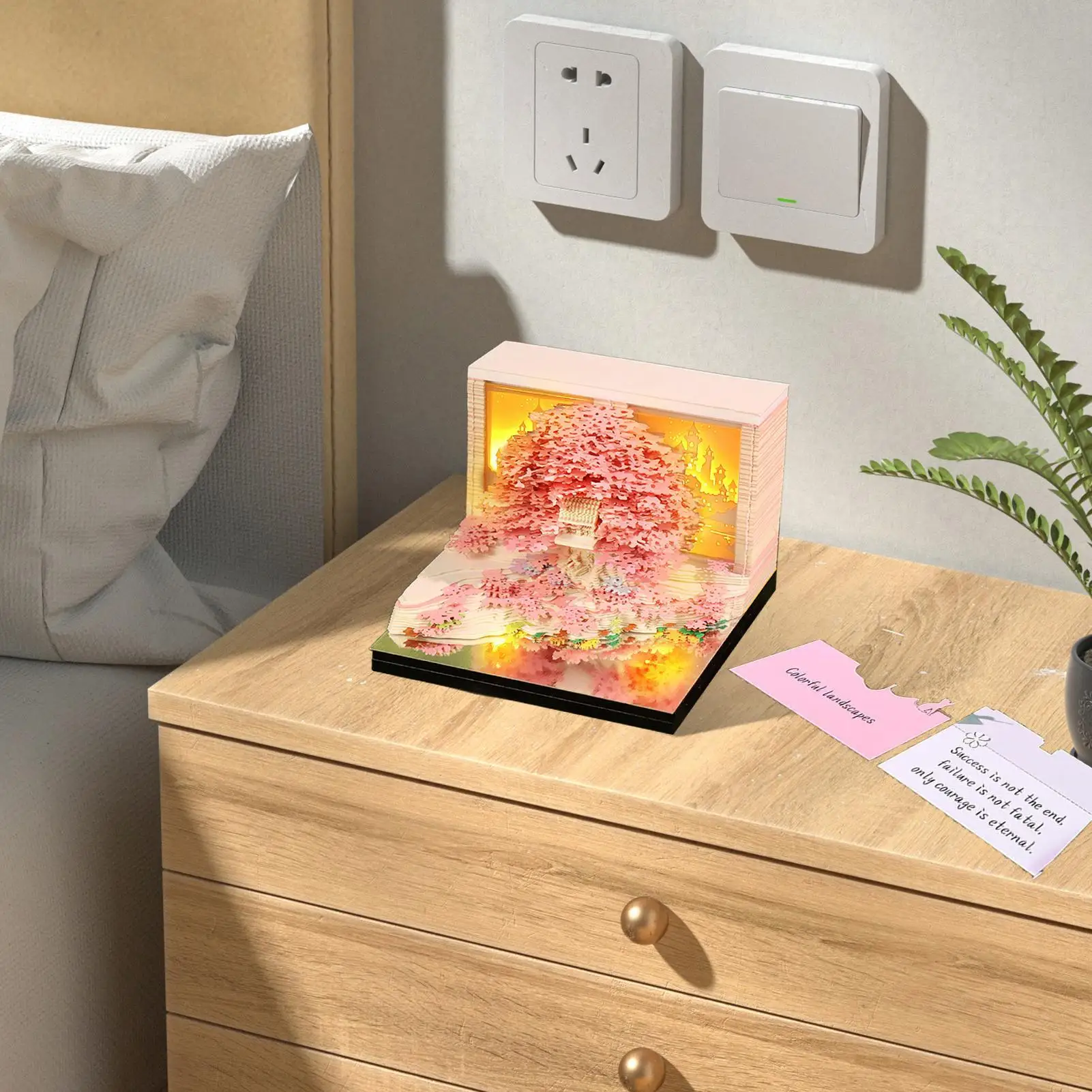 

Time Piece Calendar 2026 3D Tear Away Calendar Carving Flower Tree House Design Tear Away Art Notepad For Home Workout School